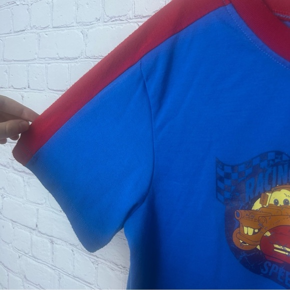 Vtg Disney Pixar Cars Lightning McQueen and Tow Mater graphic shirt youth Large - Picture 4 of 6